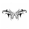 Midnight Temptation black succubus chest temporary tattoo design