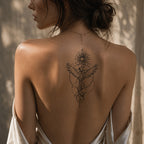 Close-up of Geometric Phoenix Temporary Tattoo Stickers