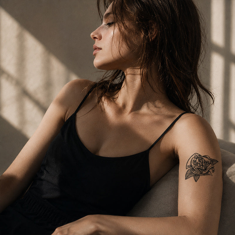 Money Rose Temporary Tattoo Stickers for Arm and Hand