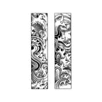 Japanese Koi Wave Band Temporary Tattoo Stickers with Ocean Design
