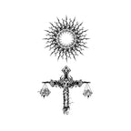 Judgement Sun Temporary Tattoo Stickers with Justice Scale Design