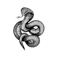 Cobra Snake Temporary Tattoo Stickers with Serpent Design