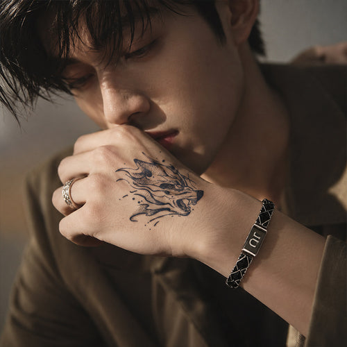 Close-up of Gothic Joker Dragon Snake Temporary Tattoo Stickers