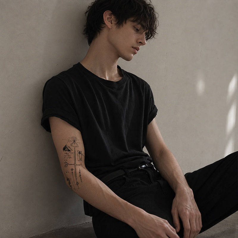Mystic Symbol Temporary Tattoo Stickers for Arm and Spine