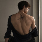 Swallow Love Temporary Tattoo Stickers for Arm and Collarbone