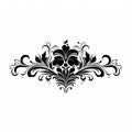 Baroque Bloom Chest Temporary Tattoo – Elegant Floral Gothic Ornament for Chest & Lower Stomach